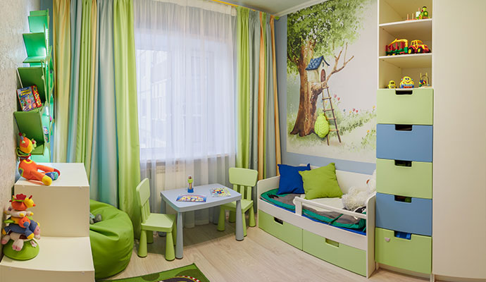 Cozy & Playful Kids Room Design By Rongin Interior