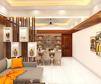 luxury Contemporary Living Room Partition Interior Design