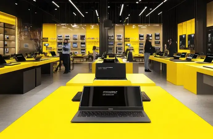Rongin Interior Solution for modern computer shop design