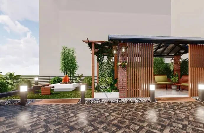 Rooftop garden design in Dhaka, Bangladesh