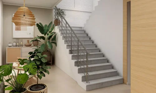 Staircase and double-height area design