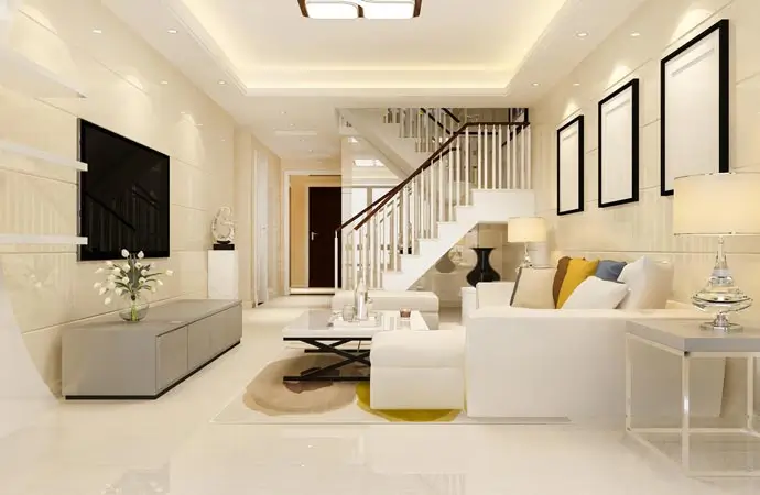 Modern triplex house living room interior design in Bangladesh