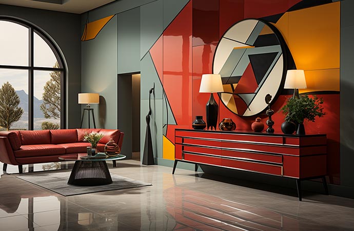 Modern interior design living room by Rongin Interior in Bangladesh